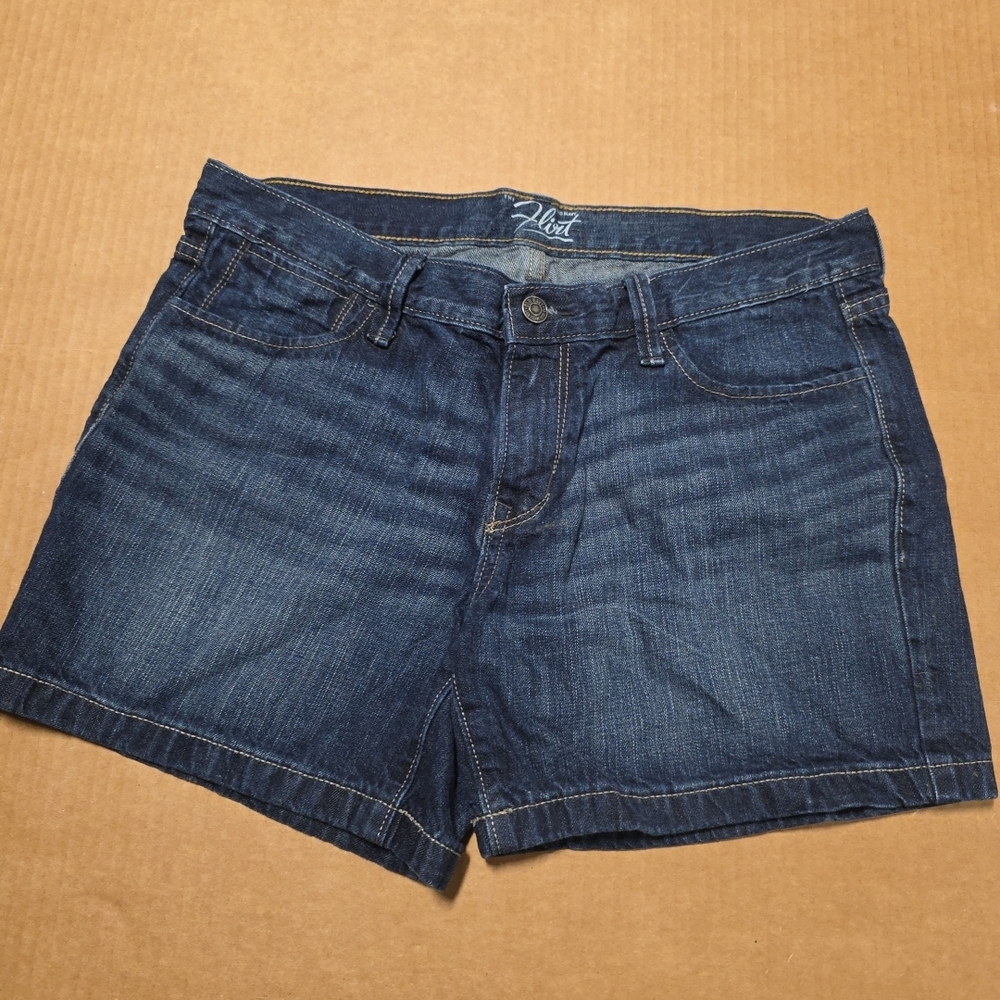 Old Navy Women's Dark Blue Denim 'The Flirt' Short Shorts Size 10 Vintage Style
